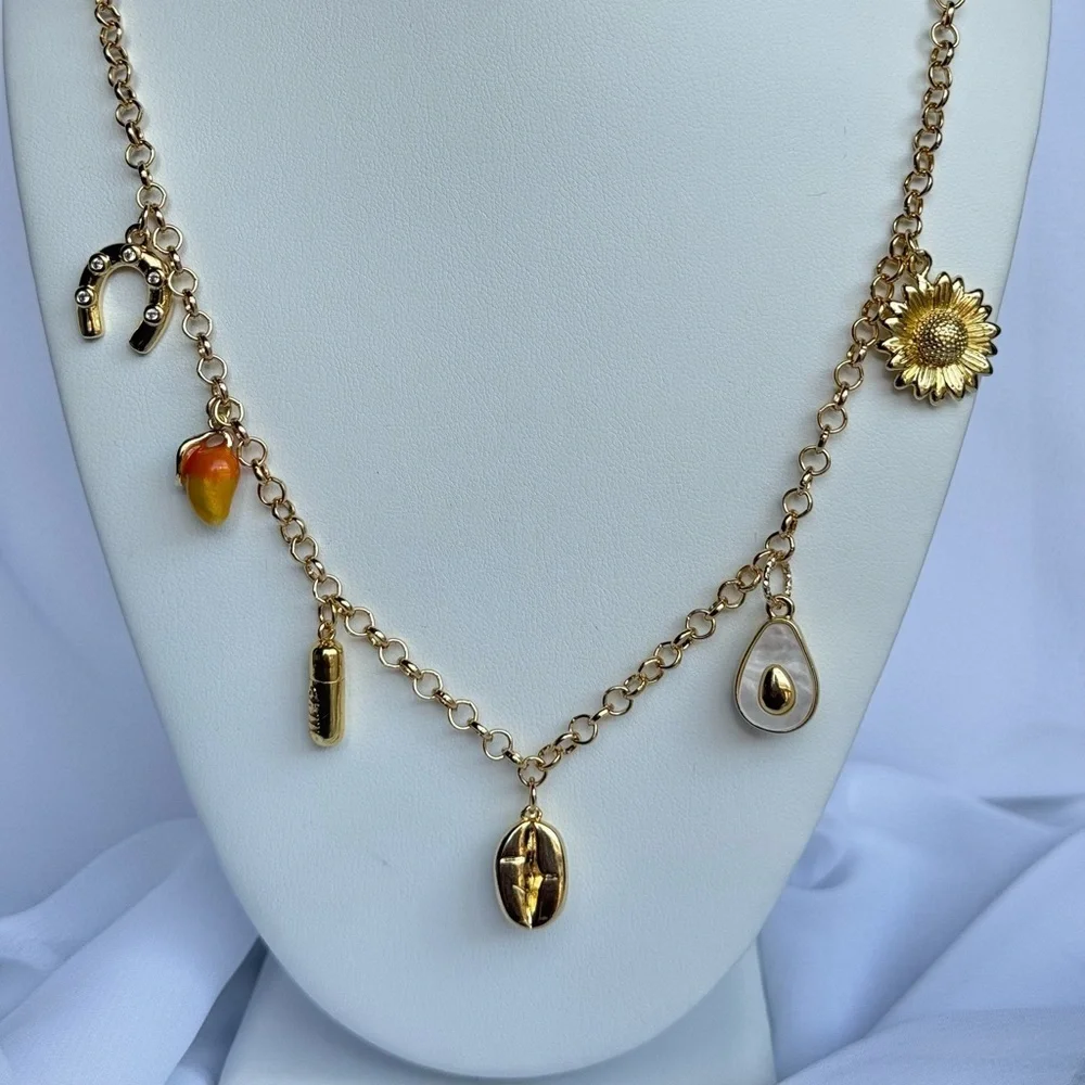 Gold Charms, Charm Necklace - Picture 6 of 6